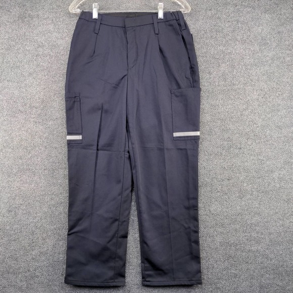 FedEx Stan Herman Womens Reflective Uniform Pants Blue Size 04P-35U Pockets - Picture 2 of 11